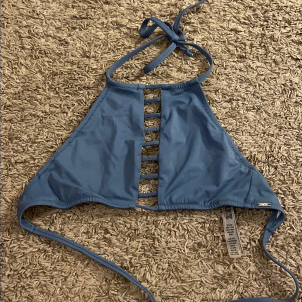 Pink bathing suit halter top